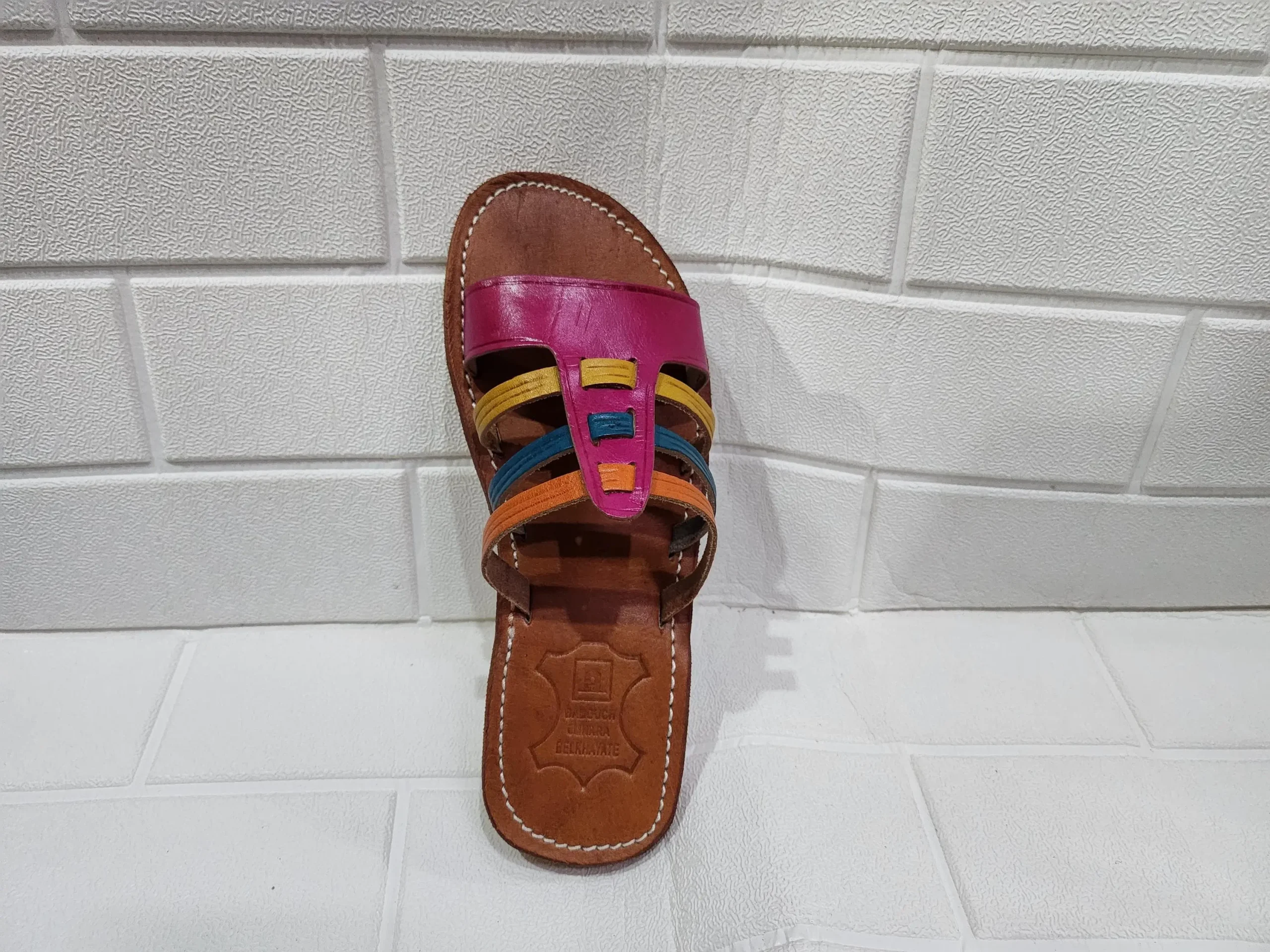 Women’s Multicolor Strappy Moroccan Leather Sandals