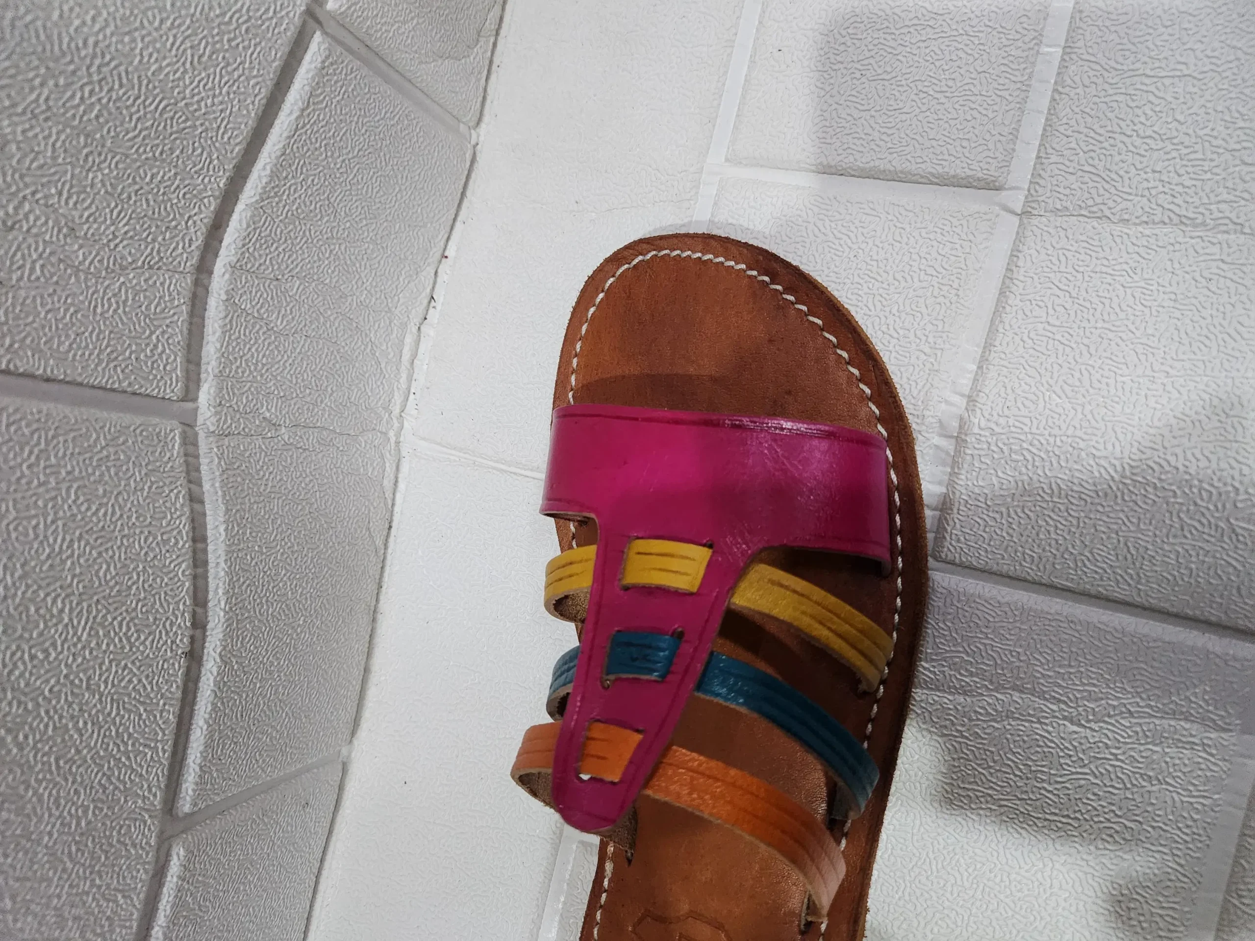 Women’s Multicolor Strappy Moroccan Leather Sandals