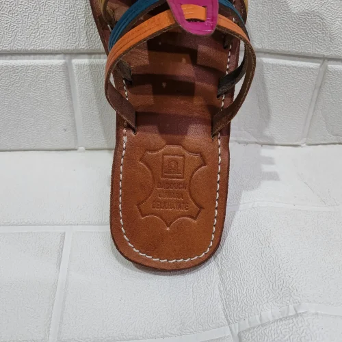 Women’s Multicolor Strappy Moroccan Leather Sandals