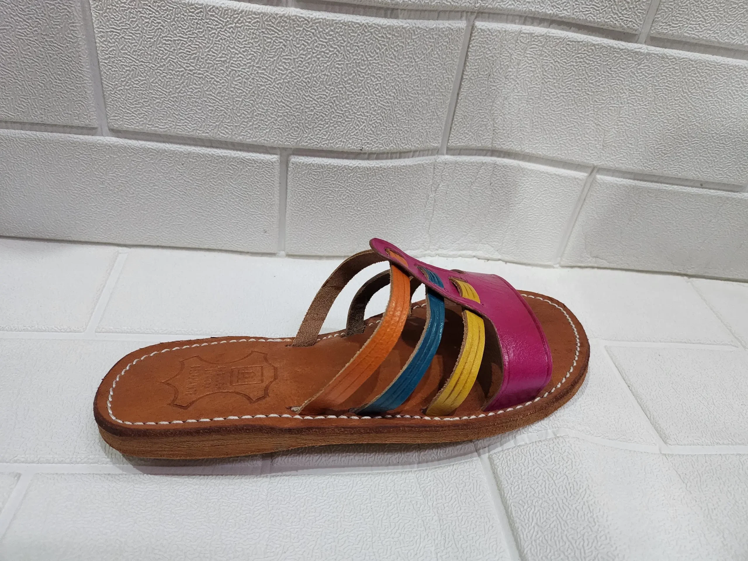 Women’s Multicolor Strappy Moroccan Leather Sandals